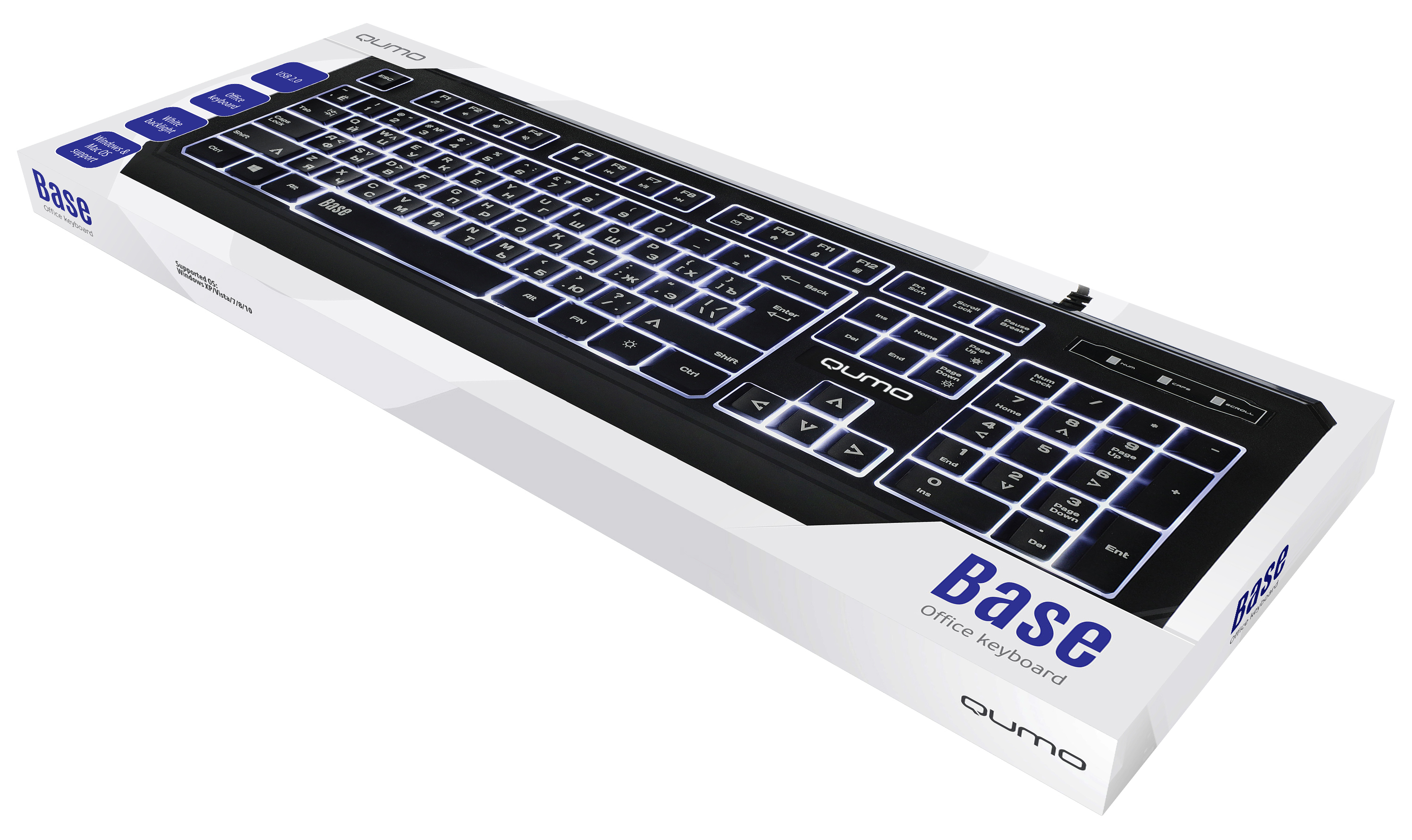 Офисная мембранная клавиатура Qumo Base